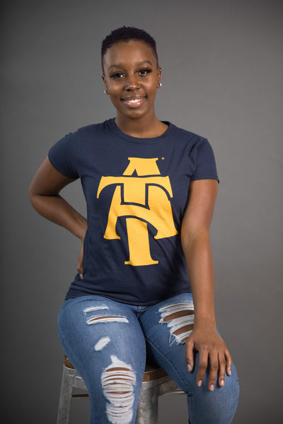 North Carolina A&T University (Navy Ladies T-Shirt)